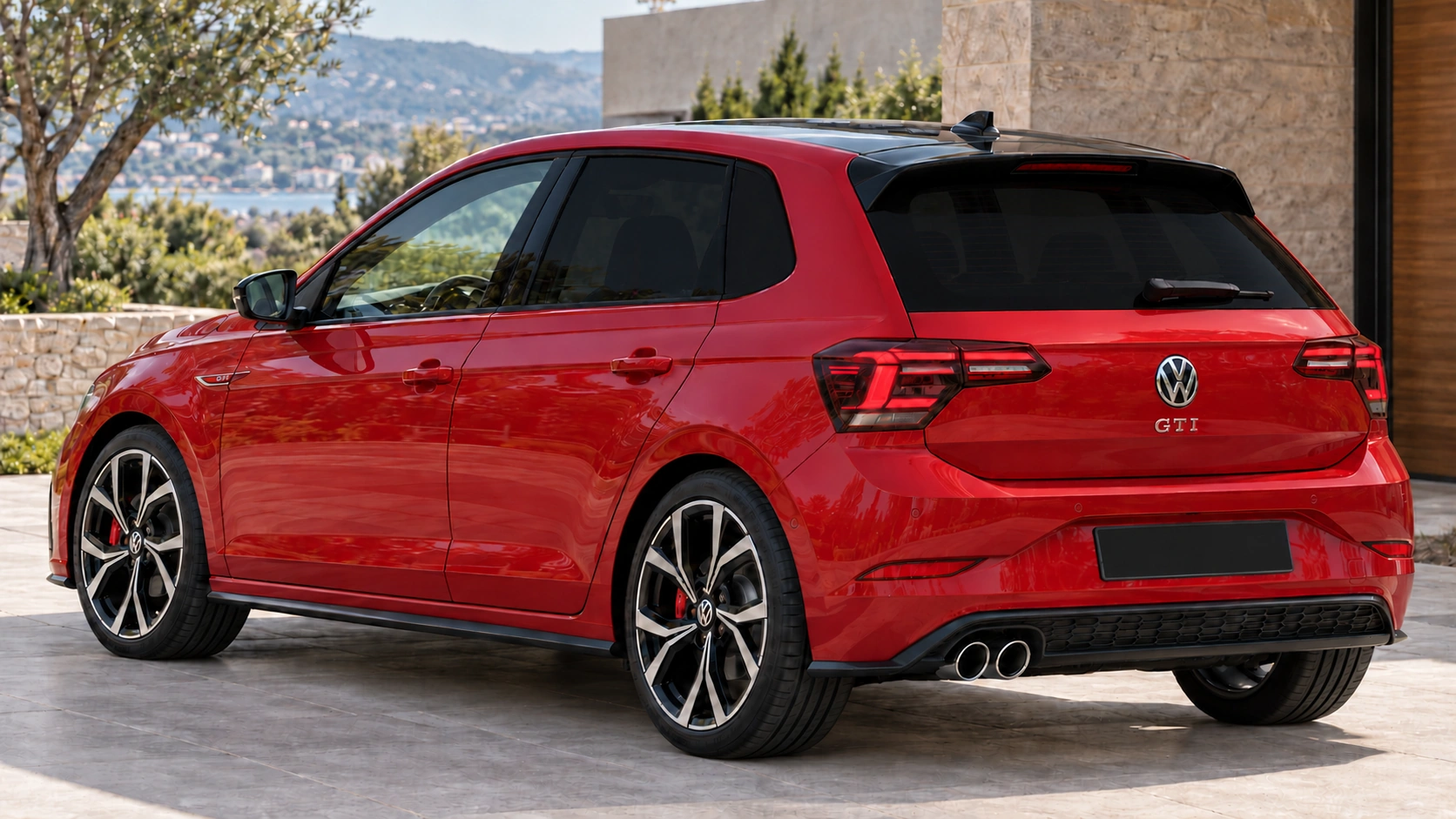 VW Polo GTI in Rot mit Scheibentönung 85 %