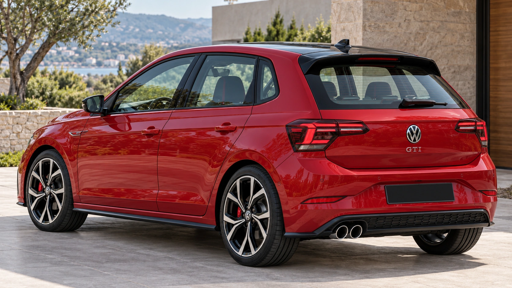 VW Polo GTI in Rot ohne Scheibentönung